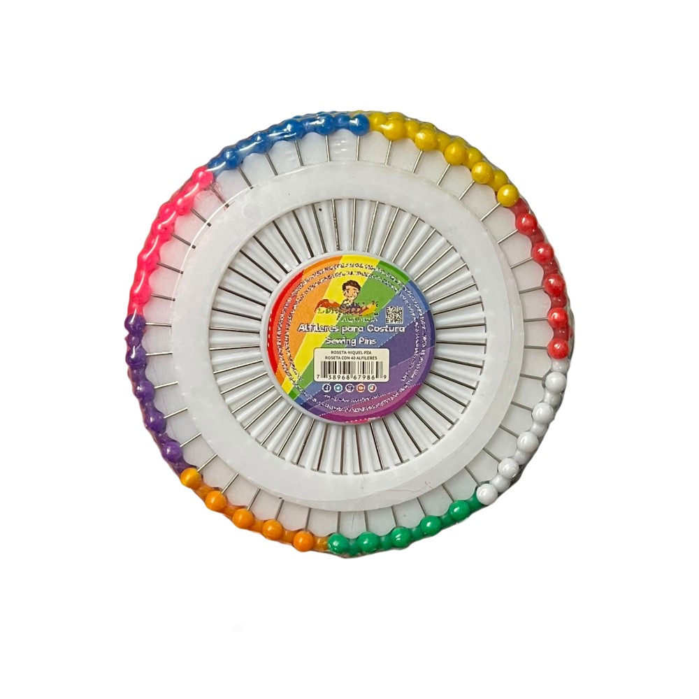 [NAENY150777] ALFILERES CONFETTI ROSETA DE COLORES