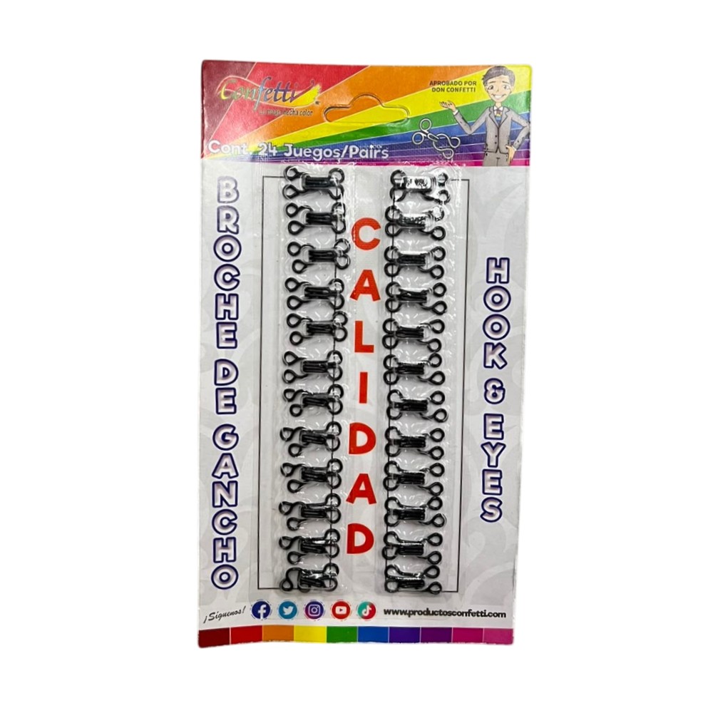 [NAEN001931] BROCHE CONFETTI GANCHO CARTERA C/24PZA #2