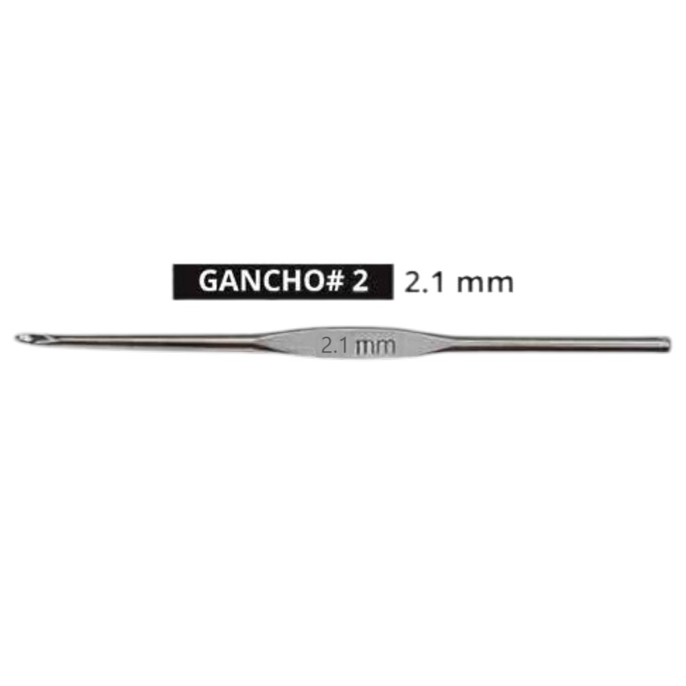 [GANCHO2] GANCHO P/TEJER #2 CONFETTI