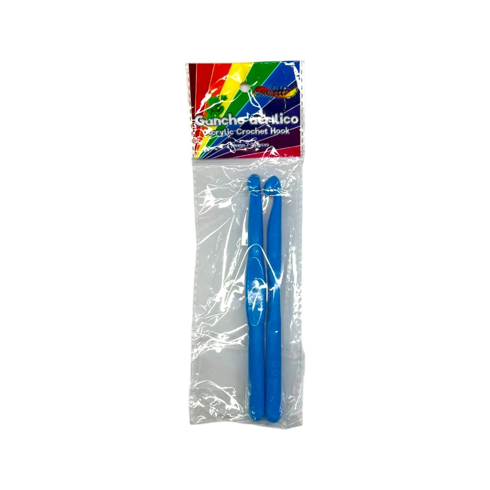 GANCHO P/TEJER ACRILICO 9MM C/2PIEZAS