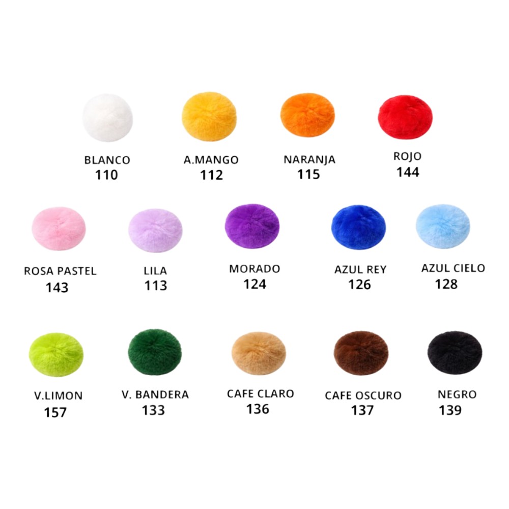 [NAENP25-110] POMPOM #25 C/25 PIEZAS V.COLORES