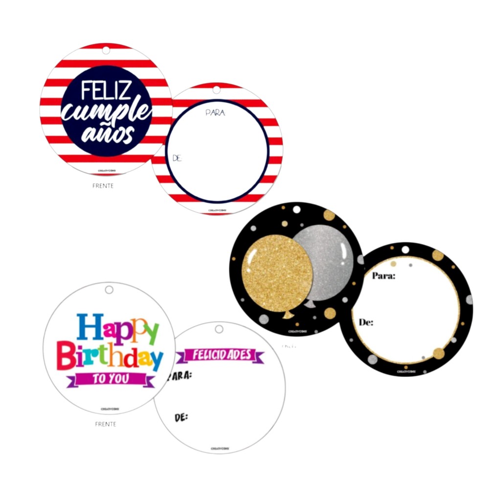 [PATTOC001] TARJETA CIRCULAR CREATIVOSMX DE PARA VARIOS ESTILOS C/24