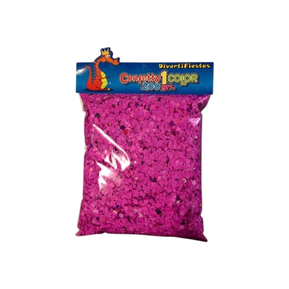 [DIV187] CONFETTY 200 GRS ROSA BRILLANTE