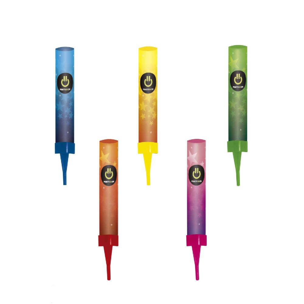 [7506271789680] VELA MAGICA PARTY IS ON GRANEL COLORES MX 10CM