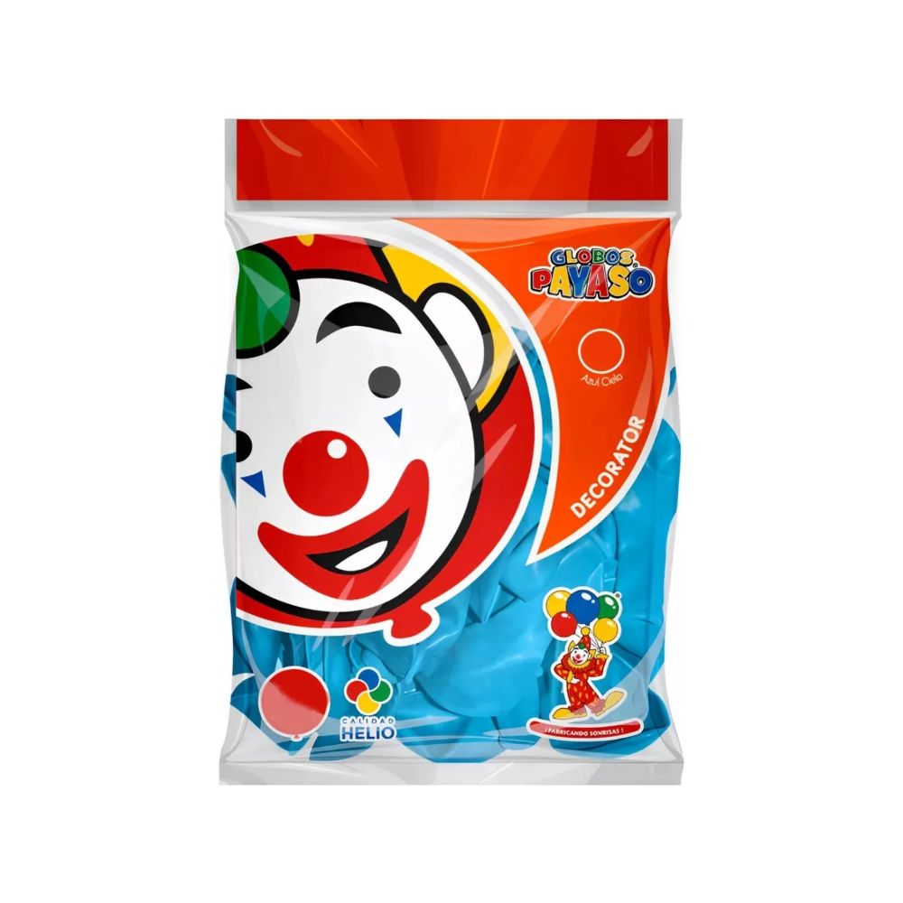 [1010001013753] GLOBO DEC.BOLSA 50PZA #9 AZUL CIELO