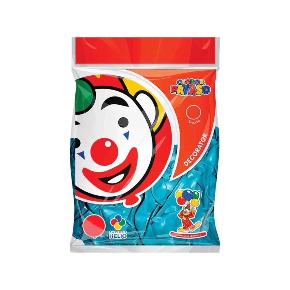 [7501060815795] GLOBO DEC.BOLSA 50PZA #9 VERDE TURQUESA