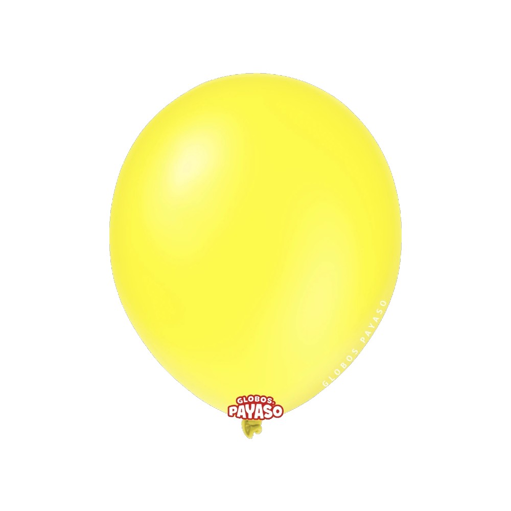 [FAB464984] GLOBO PAYASO PASTEL AMARILLO #12 C/100PZ