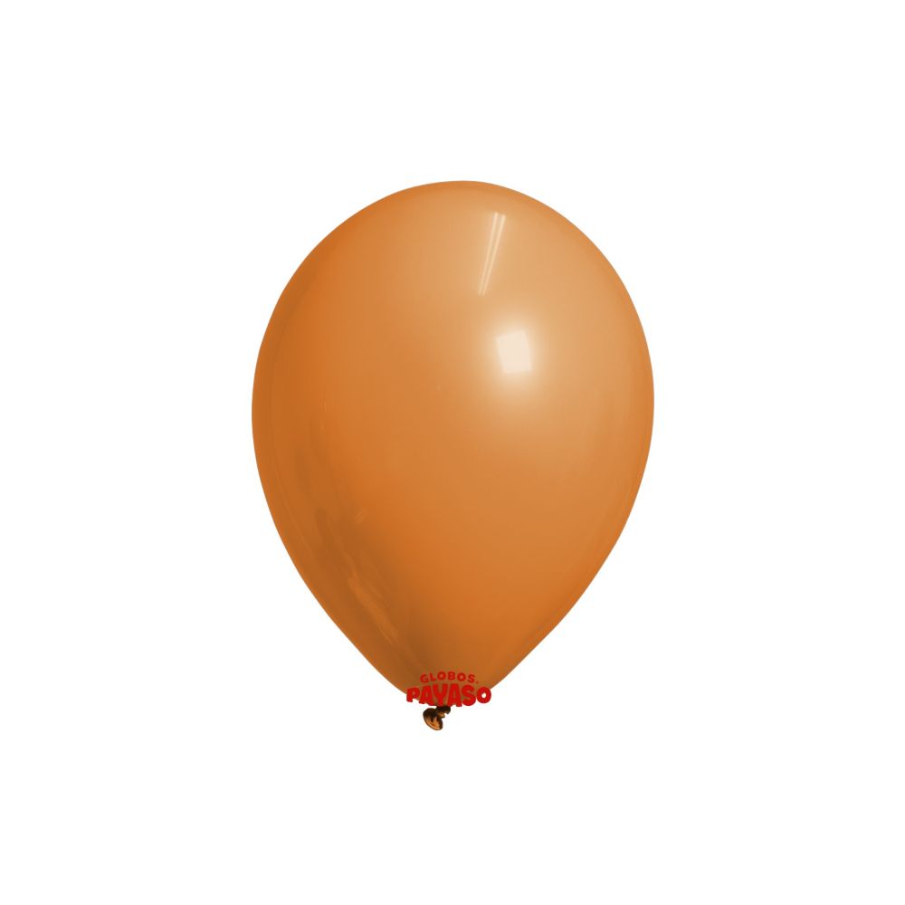 GLOBO PAYASO PASTEL NARANJA #12 C/100PZ