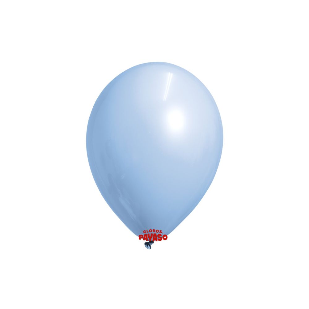 [FAB465073] GLOBO PAYASO PASTEL AZUL CLARO #5 C/100PZ