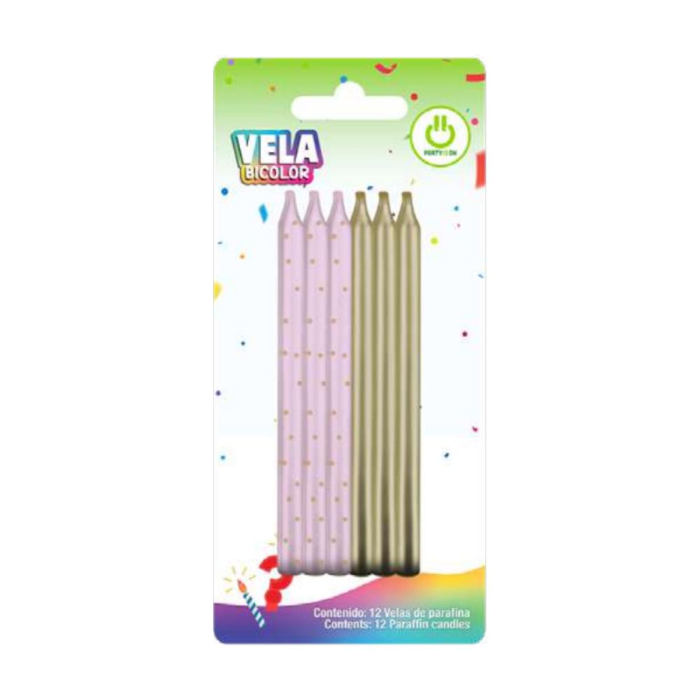 [FAB134472] VELA BICOLOR MIX ROSA DORADO