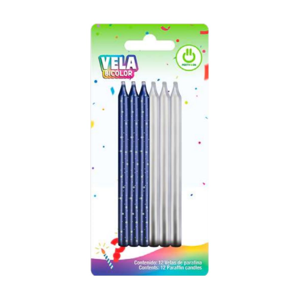 [FAB147526] VELA BICOLOR MIX AZUL PLATA