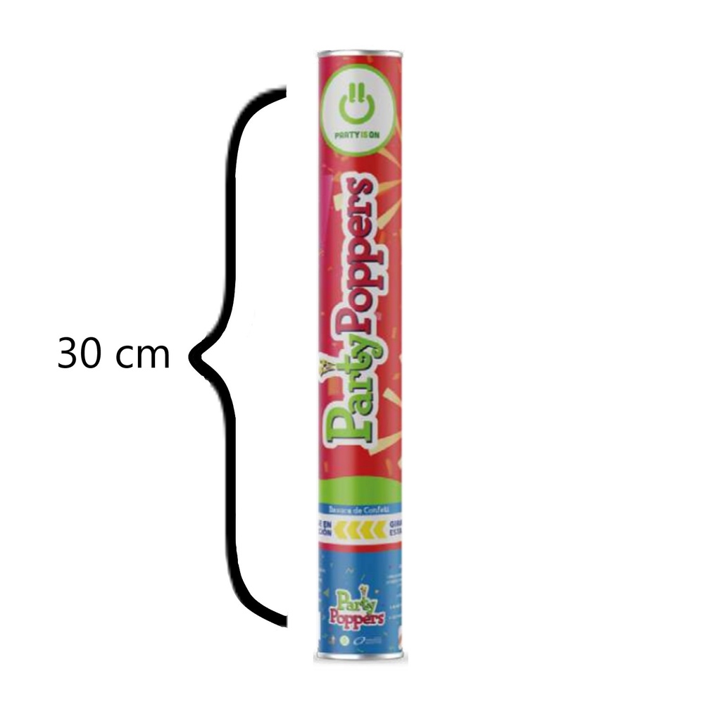 [FAB147182] PARTY POPPER PARTY IS ON METALICO MULTICOLOR 30CM