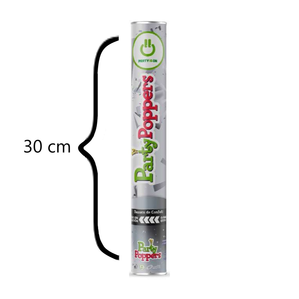 [FAB147205] PARTY POPPERS ESTRELLA METALICA PLATA 30CM