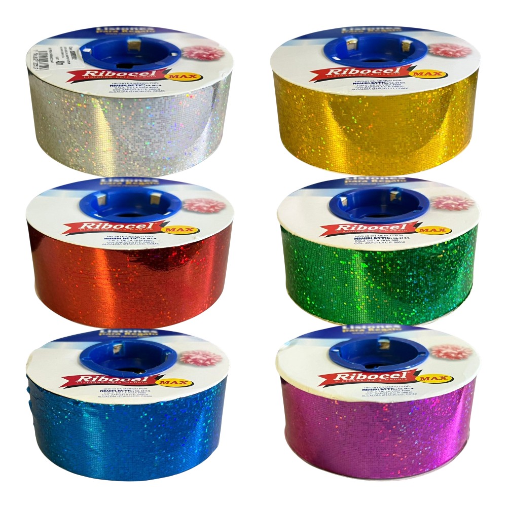 [7506288804611] LISTON RIBOCEL #9 C/40MTS HOLOGRAFICO PUNTOS