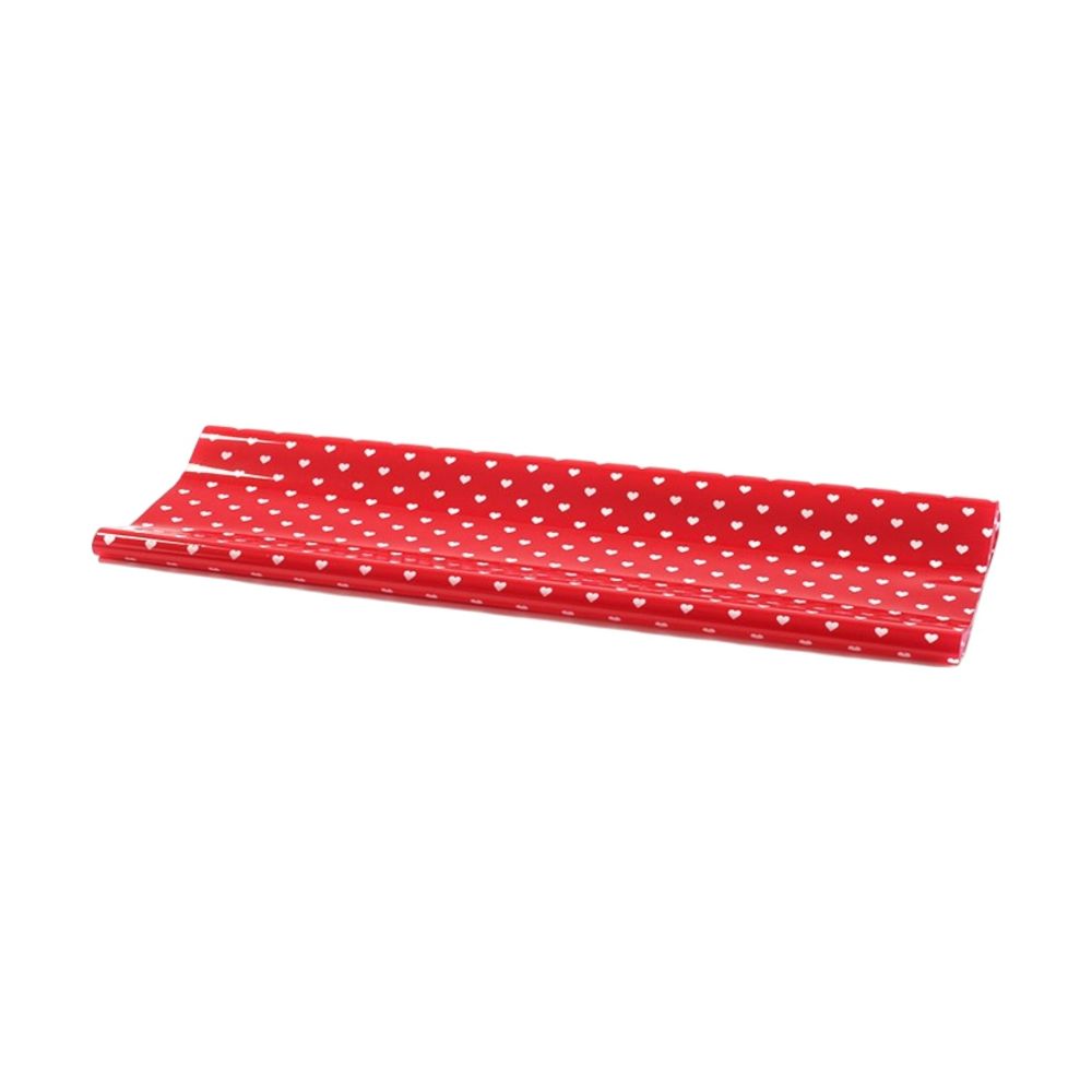 [NAV152504] PAPEL FRANCES 70X50CM ROJO/CORAZONES BLANCOS