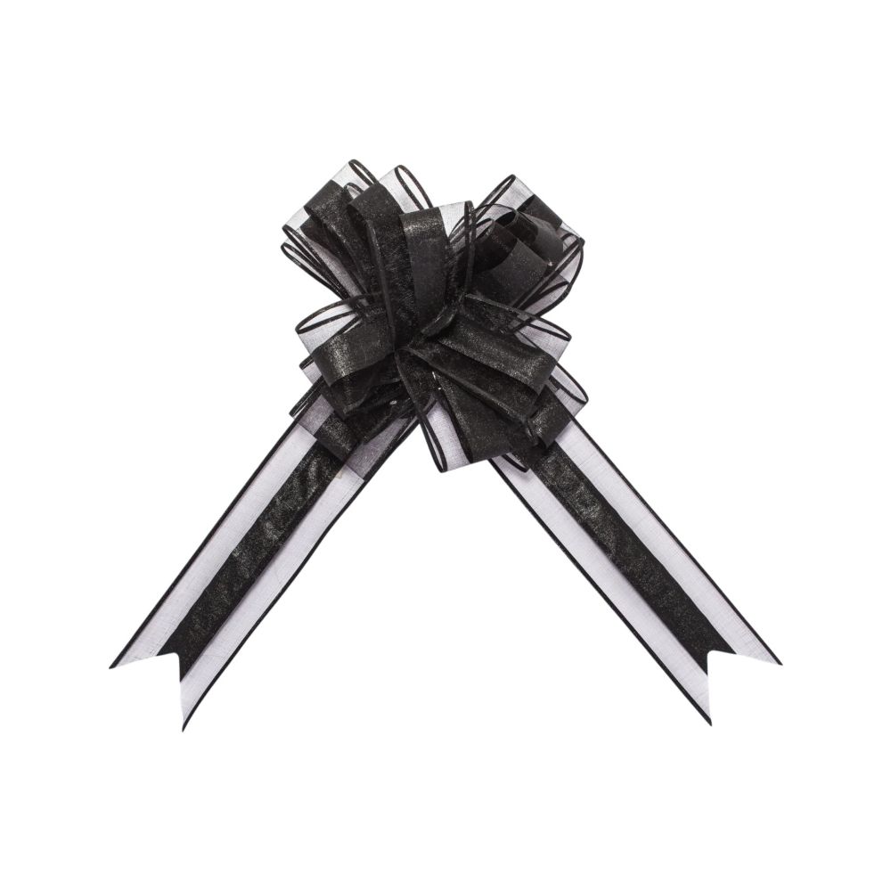 [RIBMORMEGOGR4] MOÑO ORGANZA METALICO GOFRADO GRANDE V/COLORES