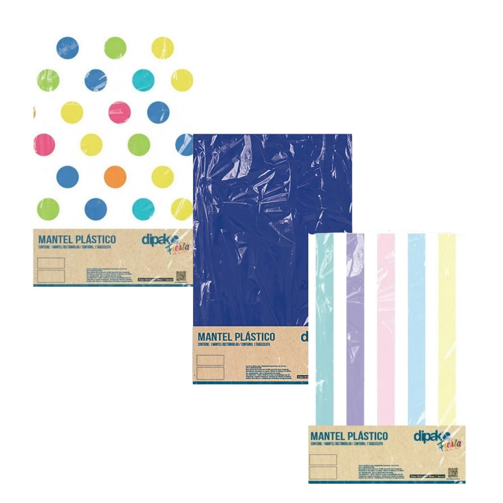 [DIP015517] MANTEL PLASTICO RECTANGULAR DIPAK V.ESTILOS