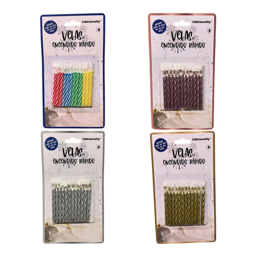 [GRAN8922] VELAS D/ENCENDIDO RAPIDO V/COLORES