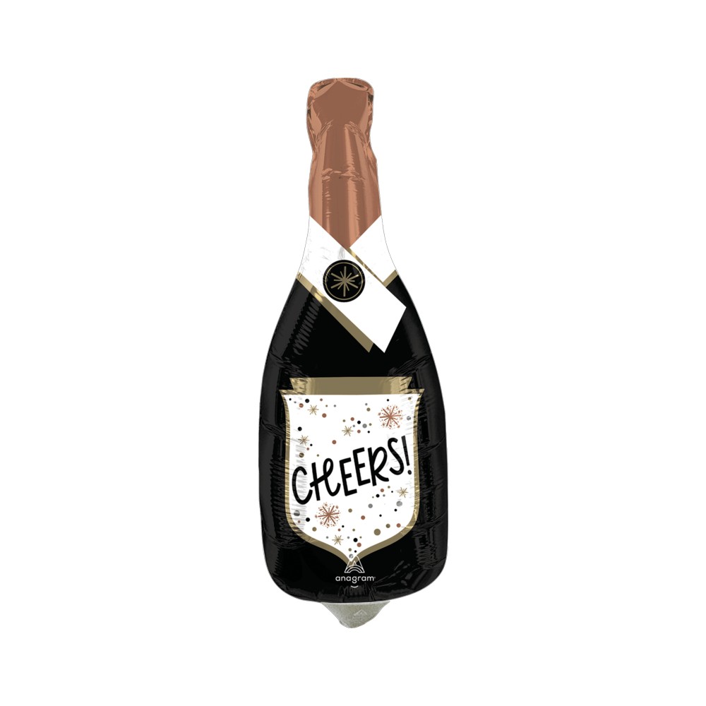 [CONV46172] HNY MET CHEERS CONFETTI BUBBLY BOTTLE MINI SHAPE