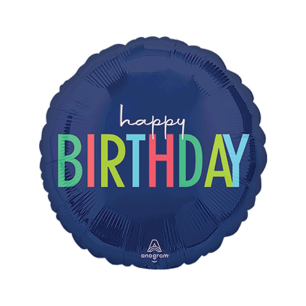 [CONV45709/02] 18" MET MODERN BIRTHDAY STANDARD